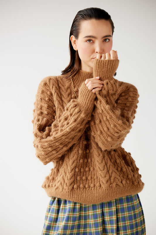 Bobbie Popcorn Sweater in Alpaca Wool Sweaters CHRISTINE ALCALAY