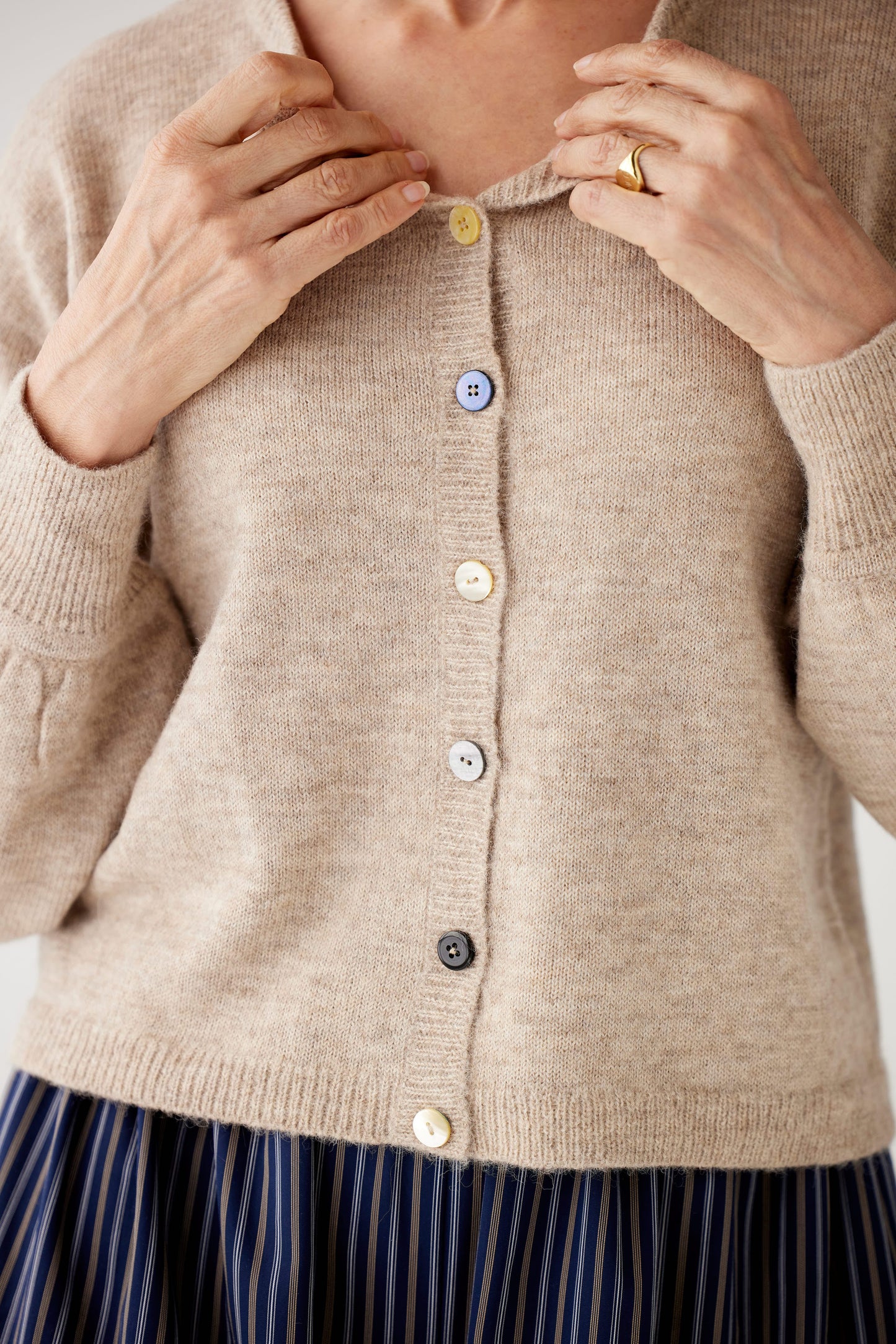 Colleen Mixed Button Cardigan Sweater Sweaters CHRISTINE ALCALAY