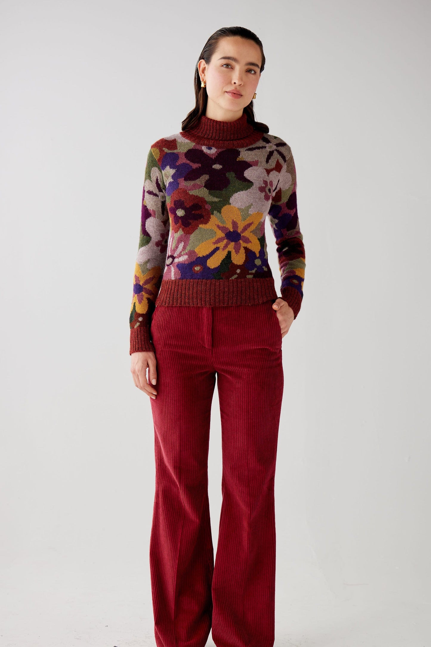 Polly Floral Intarsia Sweater Sweaters CHRISTINE ALCALAY