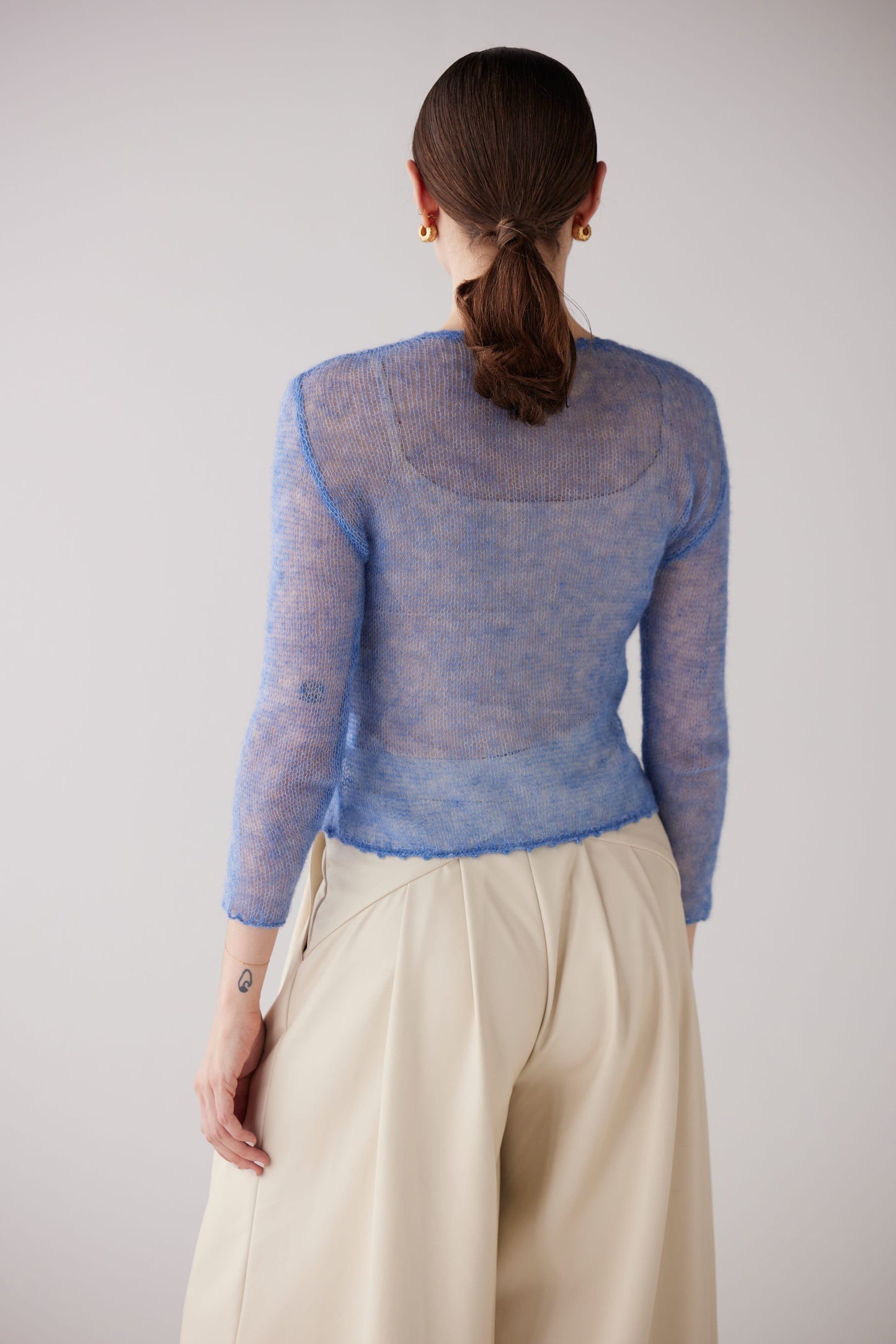 Luz Open Knit Cardigan in Baby Alpaca Sweaters CHRISTINE ALCALAY
