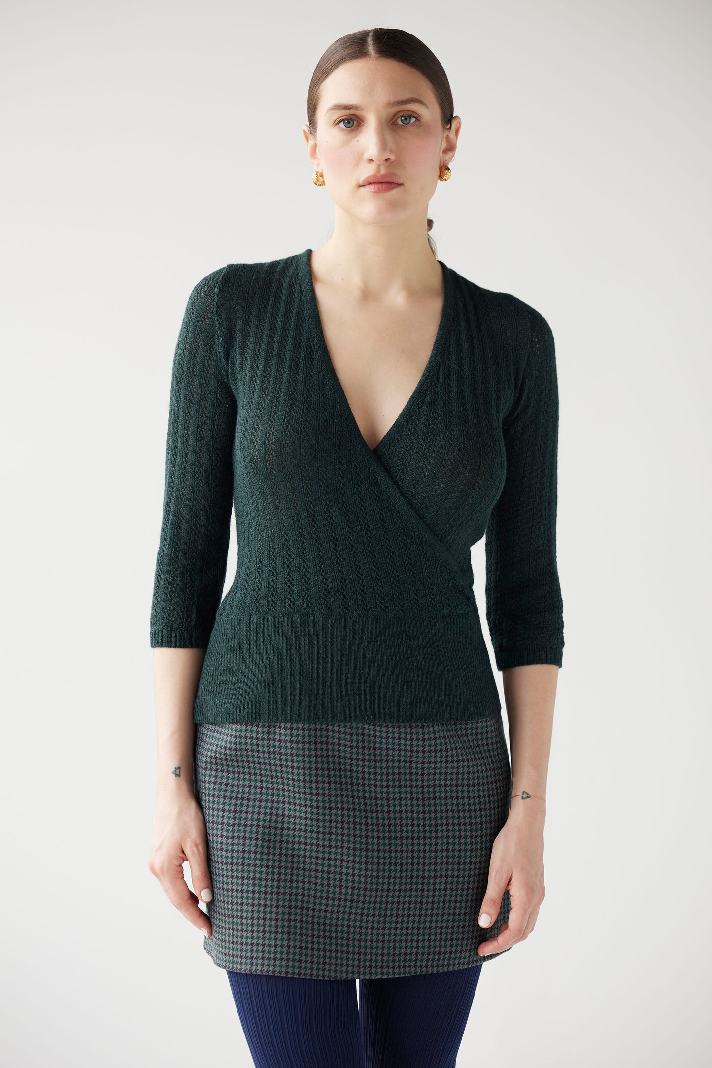 SAMPLE FW25 - Maria Surplice Sweater Samples CHRISTINE ALCALAY
