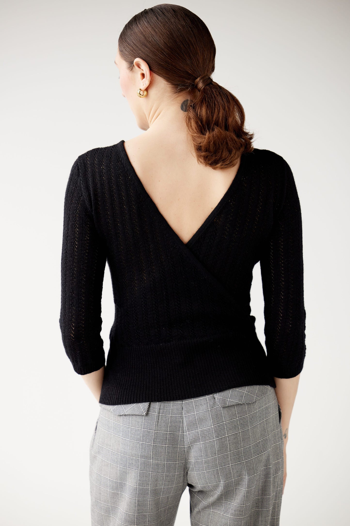 SAMPLE FW25 - Maria Surplice Sweater Samples CHRISTINE ALCALAY