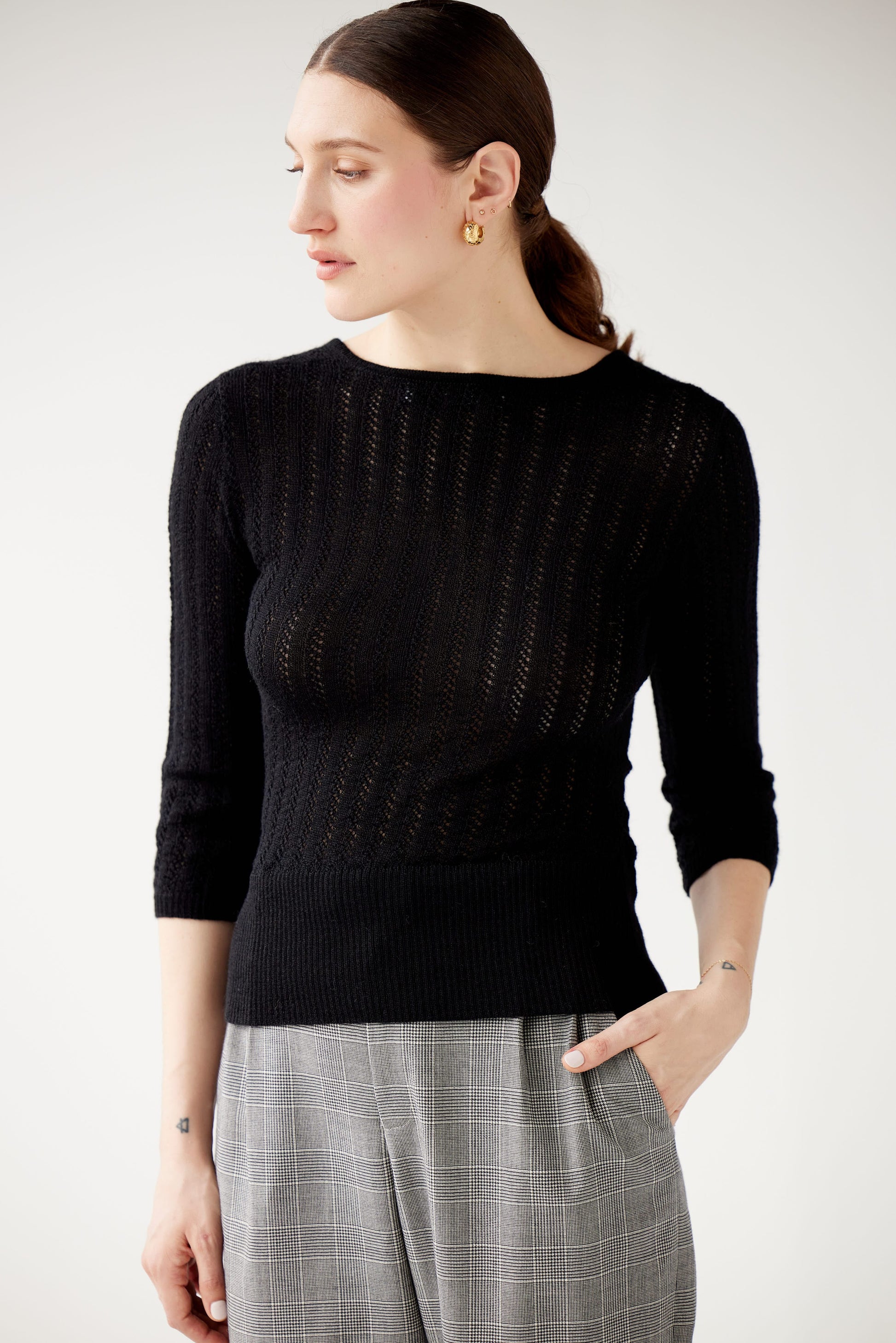 SAMPLE FW25 - Maria Surplice Sweater Samples CHRISTINE ALCALAY