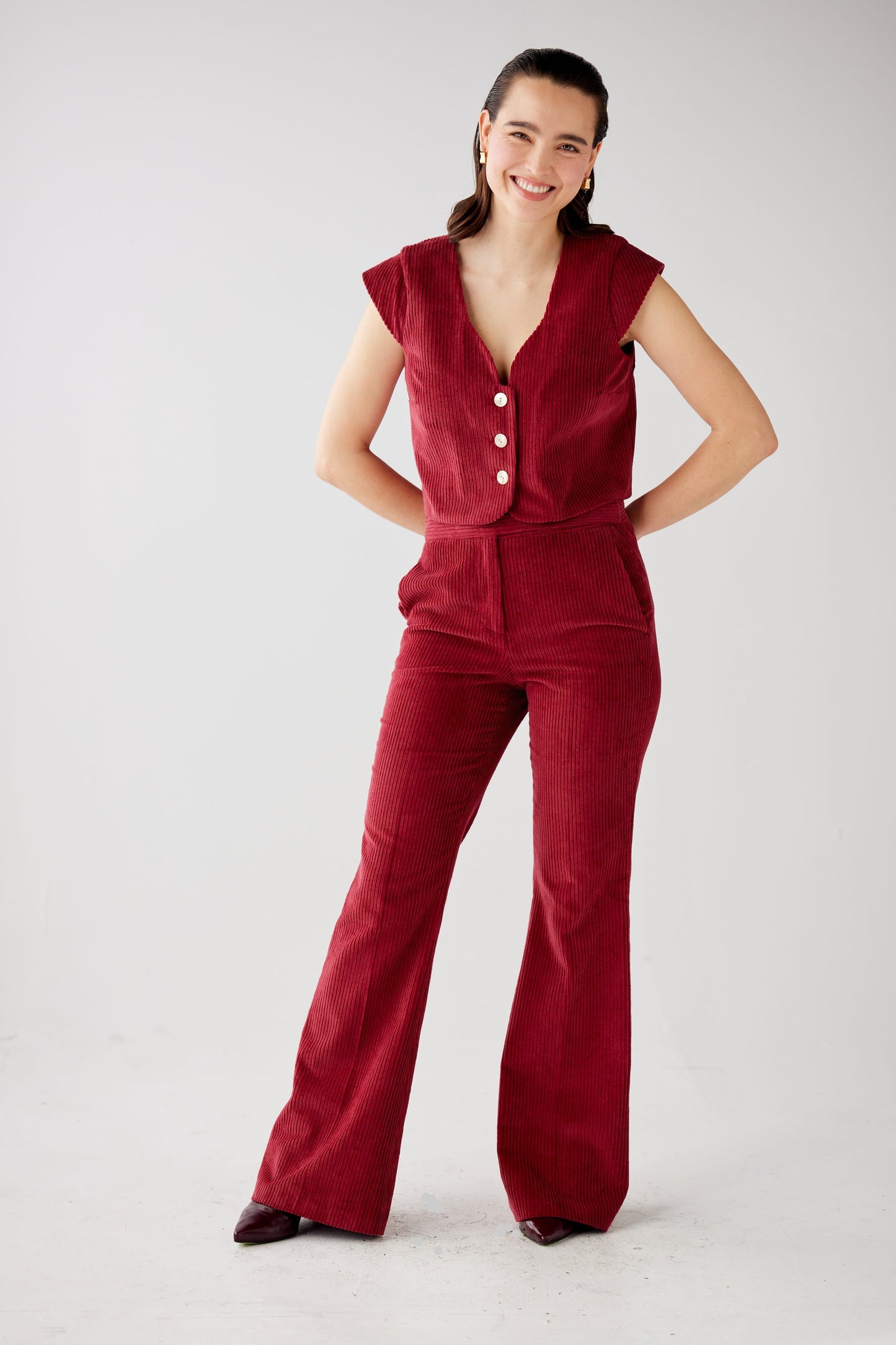 Amare Top in Corduroy Tops CHRISTINE ALCALAY