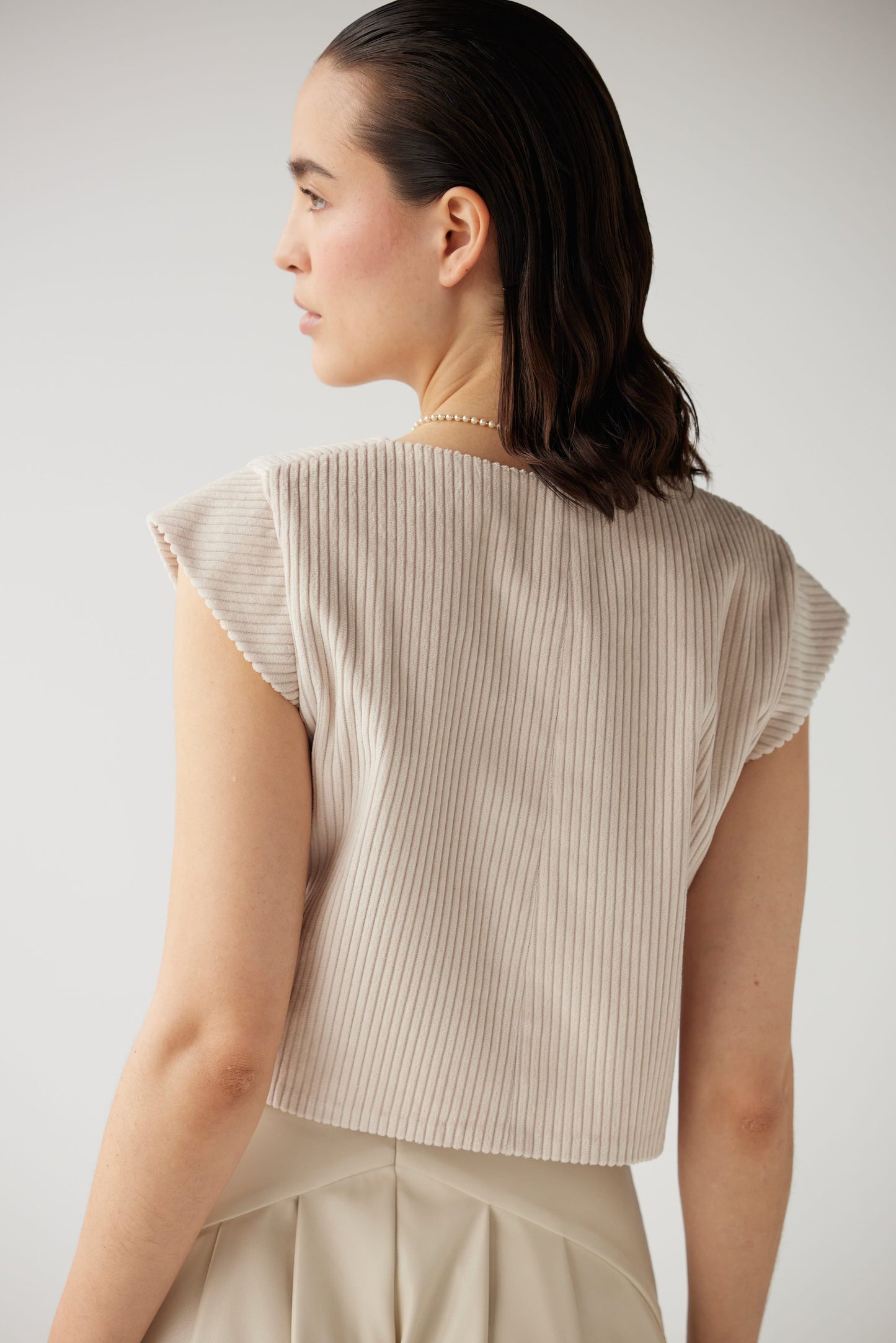 Amare Top in Corduroy Tops CHRISTINE ALCALAY