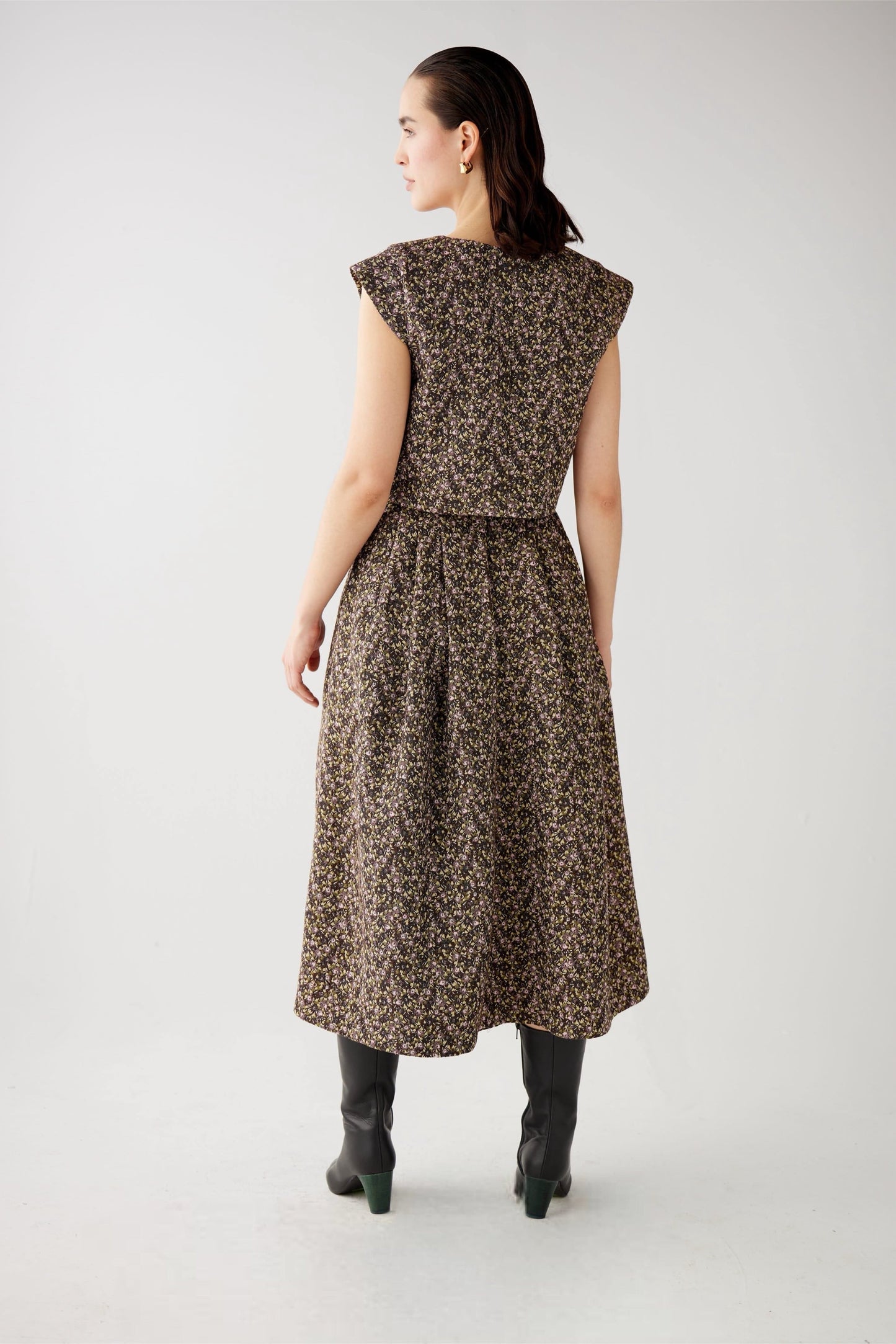 Amare Top in Ditsy Floral Brocade Tops CHRISTINE ALCALAY