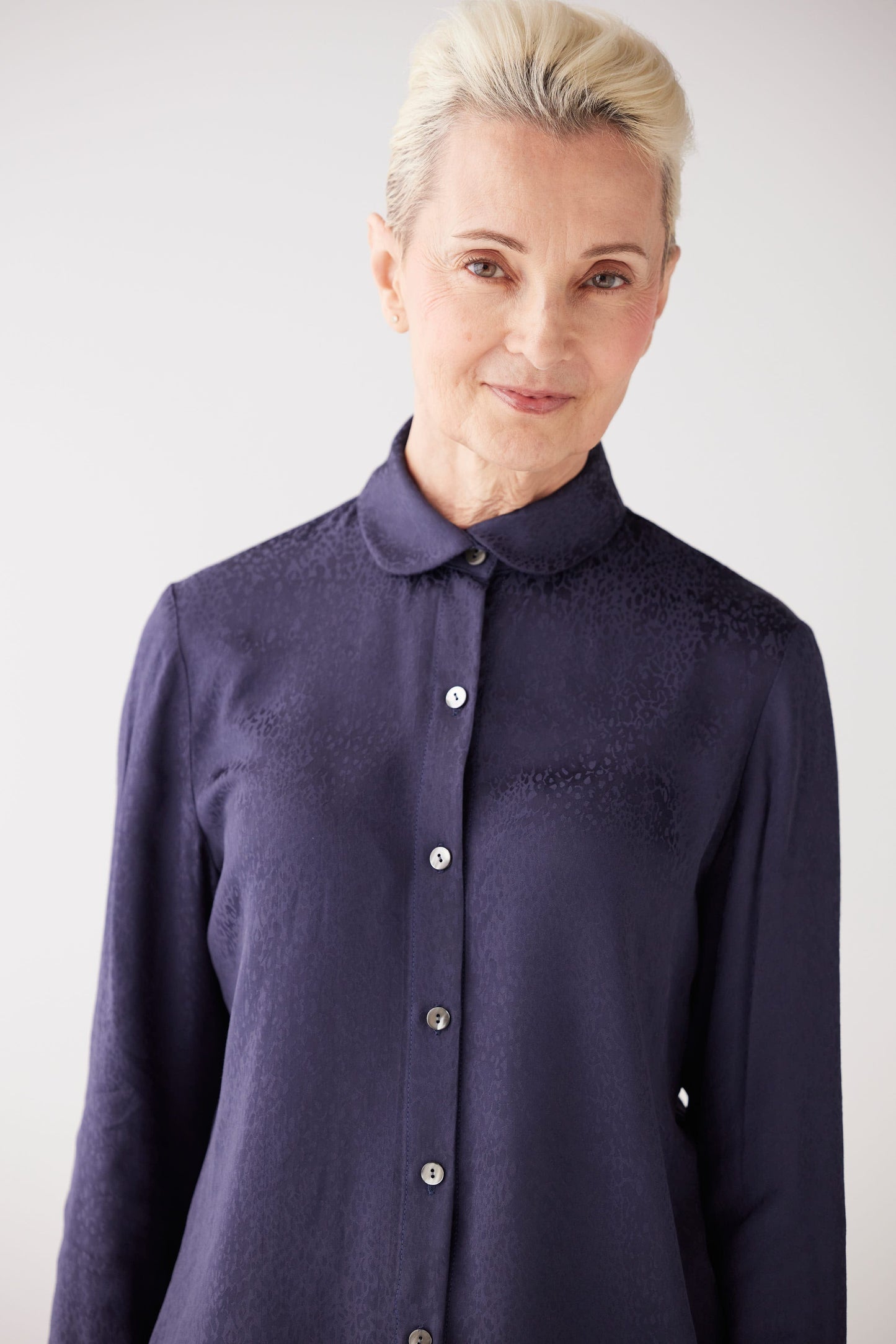 Binty Blouse in Leopard Jacquard Tops CHRISTINE ALCALAY