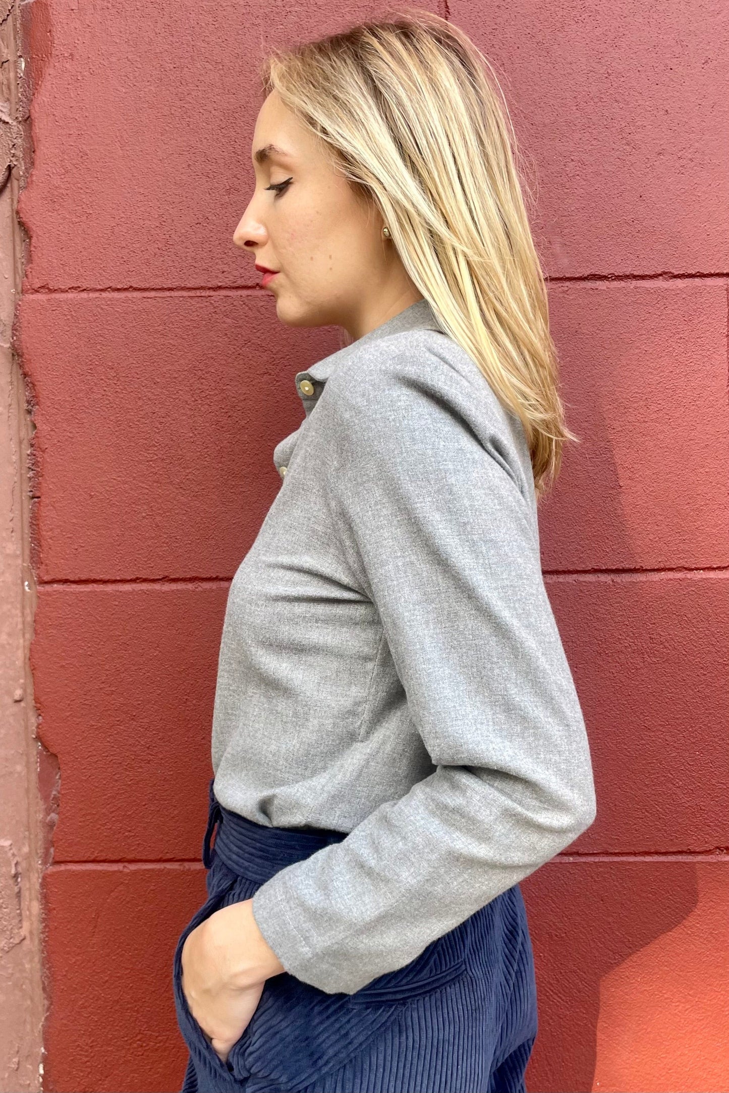 Binty Blouse in Japanese Cotton Flannel Tops CHRISTINE ALCALAY