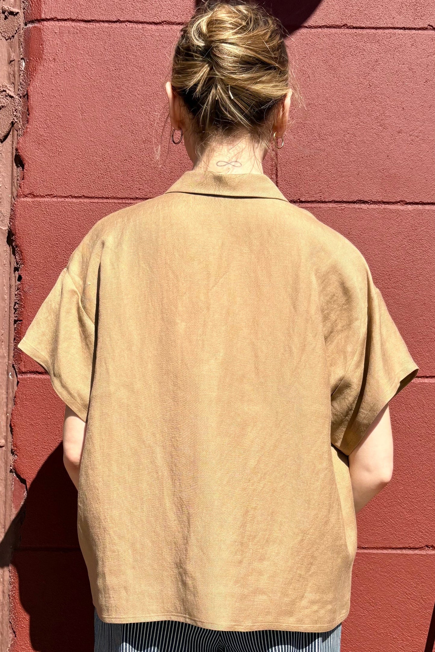 Drew Blouse in Linen Blend Tops CHRISTINE ALCALAY