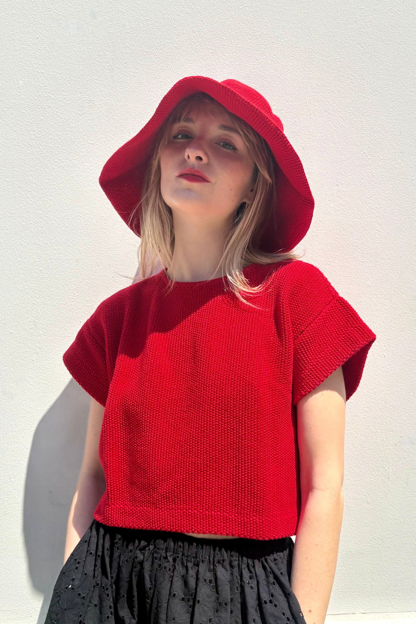 Kerry Tee in Pima Cotton Tops CHRISTINE ALCALAY Fire XS/S