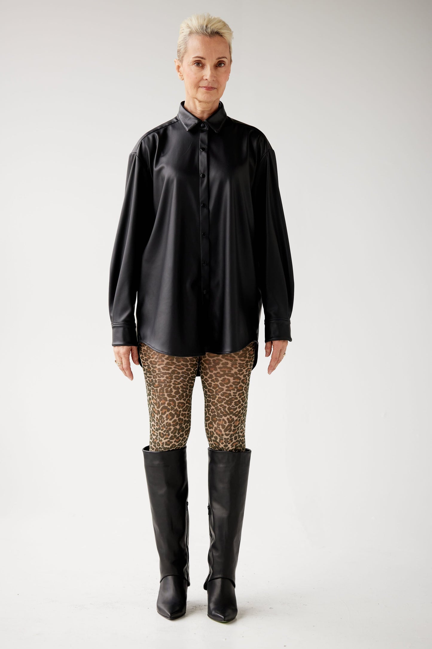 Jose Shirt in Pleatherette Tops CHRISTINE ALCALAY
