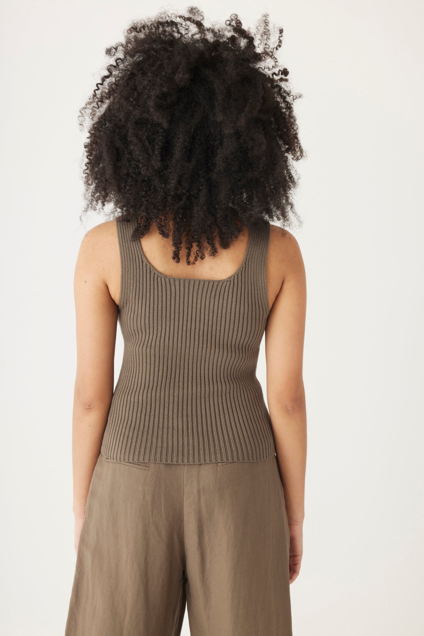 Kate Rib Tank in Pima Cotton Tops CHRISTINE ALCALAY