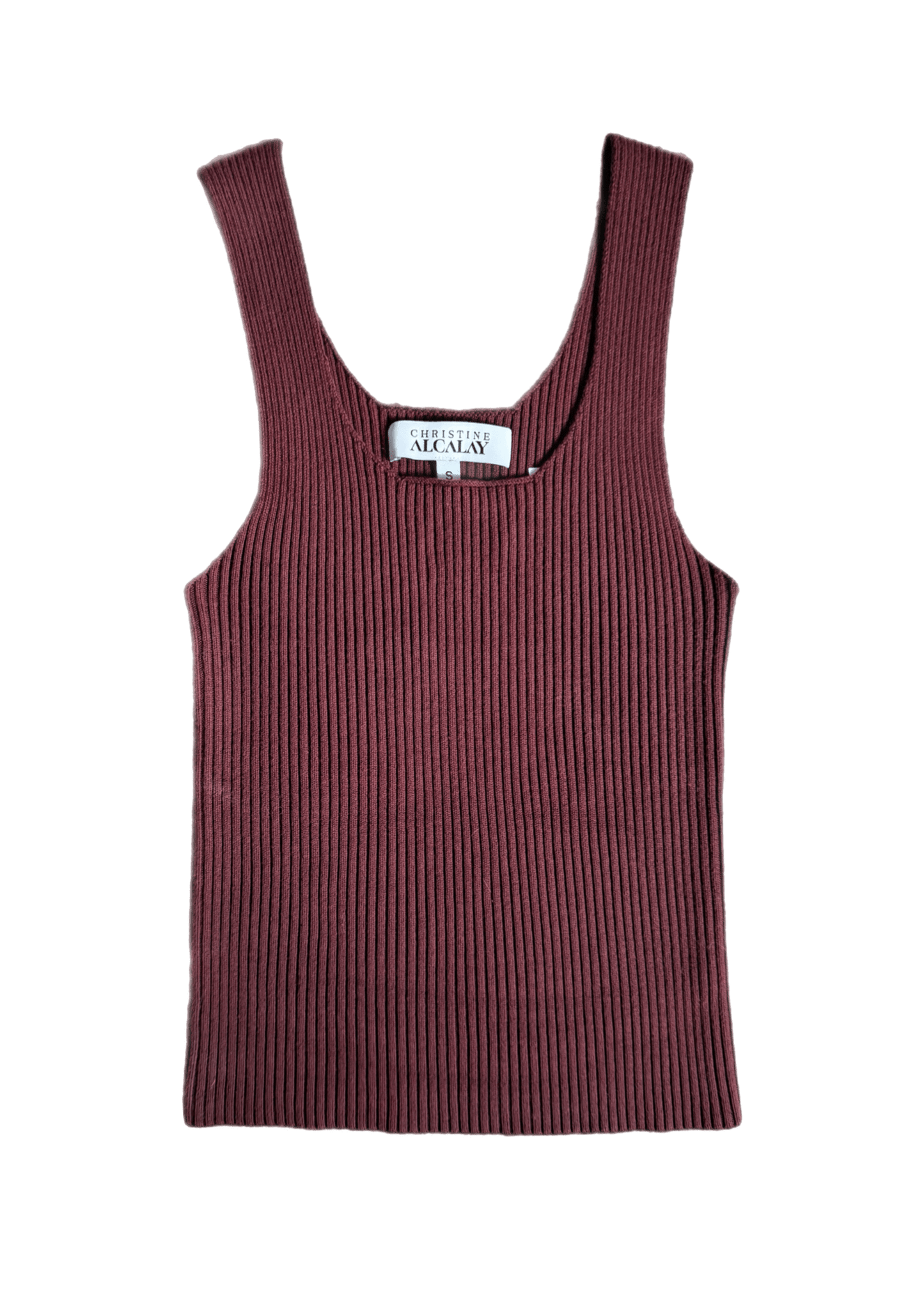 Kate Rib Tank in Pima Cotton Tops CHRISTINE ALCALAY