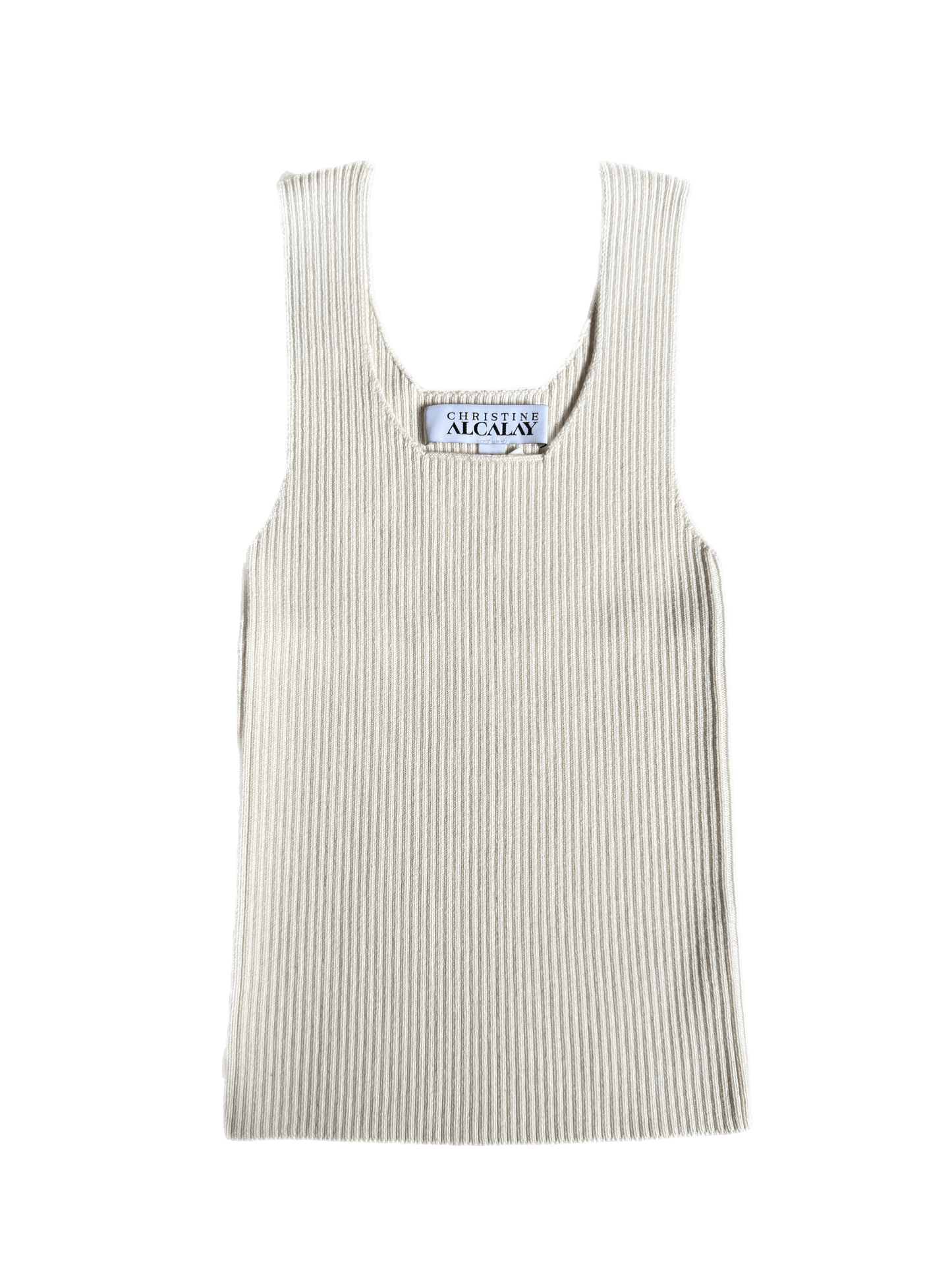 Kate Rib Tank in Pima Cotton Tops CHRISTINE ALCALAY