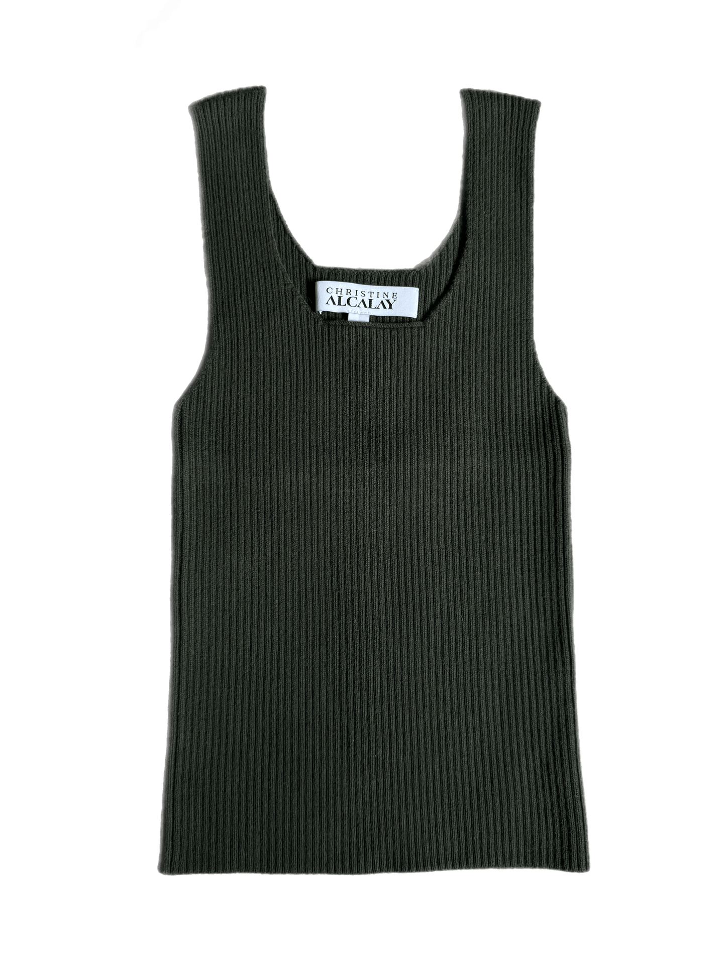 Kate Rib Tank in Pima Cotton Tops CHRISTINE ALCALAY
