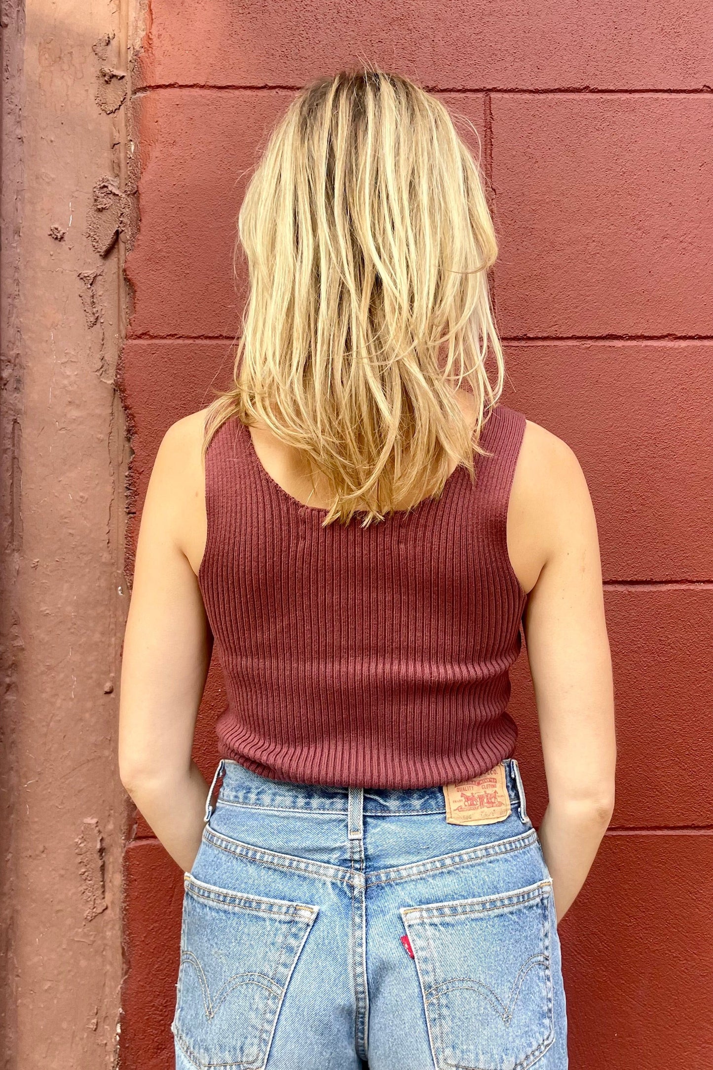 Kate Rib Tank in Pima Cotton Tops CHRISTINE ALCALAY