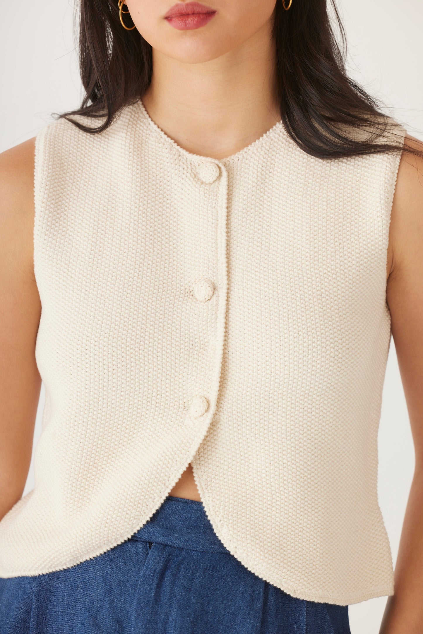 Lola Vest in Pima Cotton Tops CHRISTINE ALCALAY