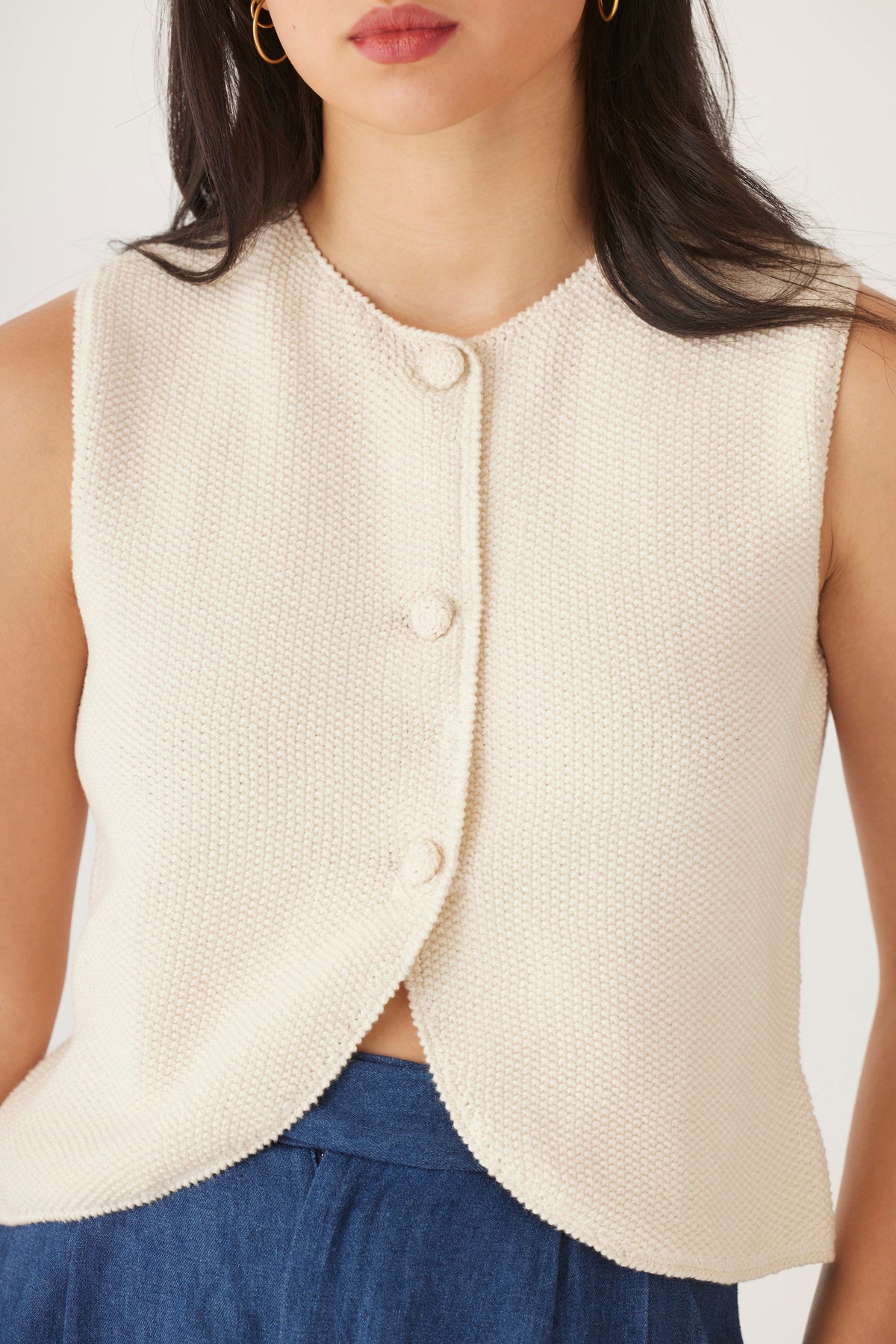 Lola Vest in Pima Cotton Tops CHRISTINE ALCALAY - 11