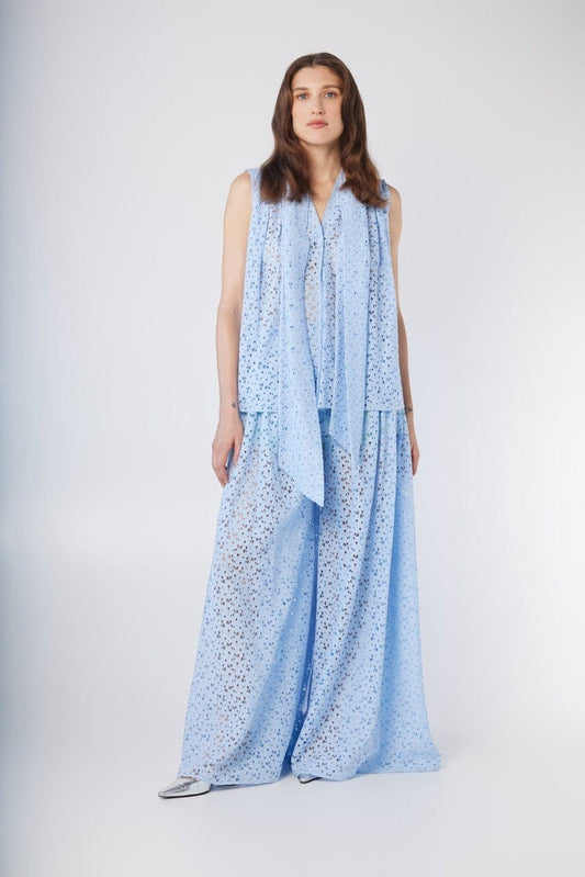Rachel Corded Lace Blouse In Bluebell Tops CHRISTINE ALCALAY