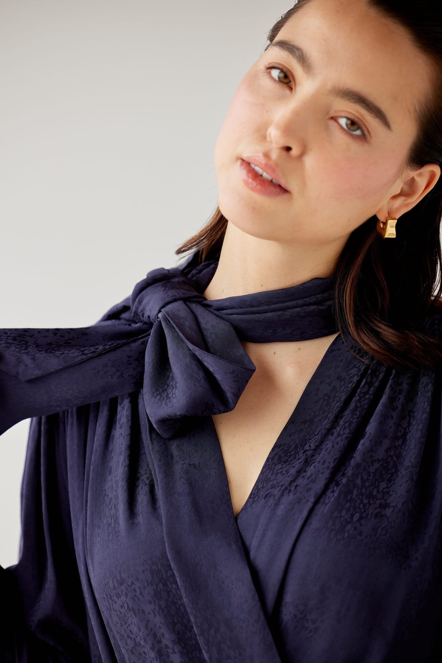 Racquelle Blouse in Leopard Jacquard Tops CHRISTINE ALCALAY