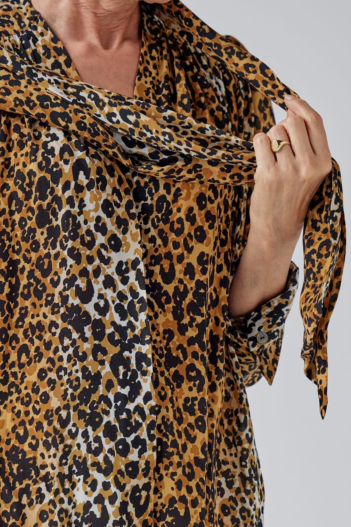 Racquelle Blouse in Leopard Print Tops CHRISTINE ALCALAY - 5