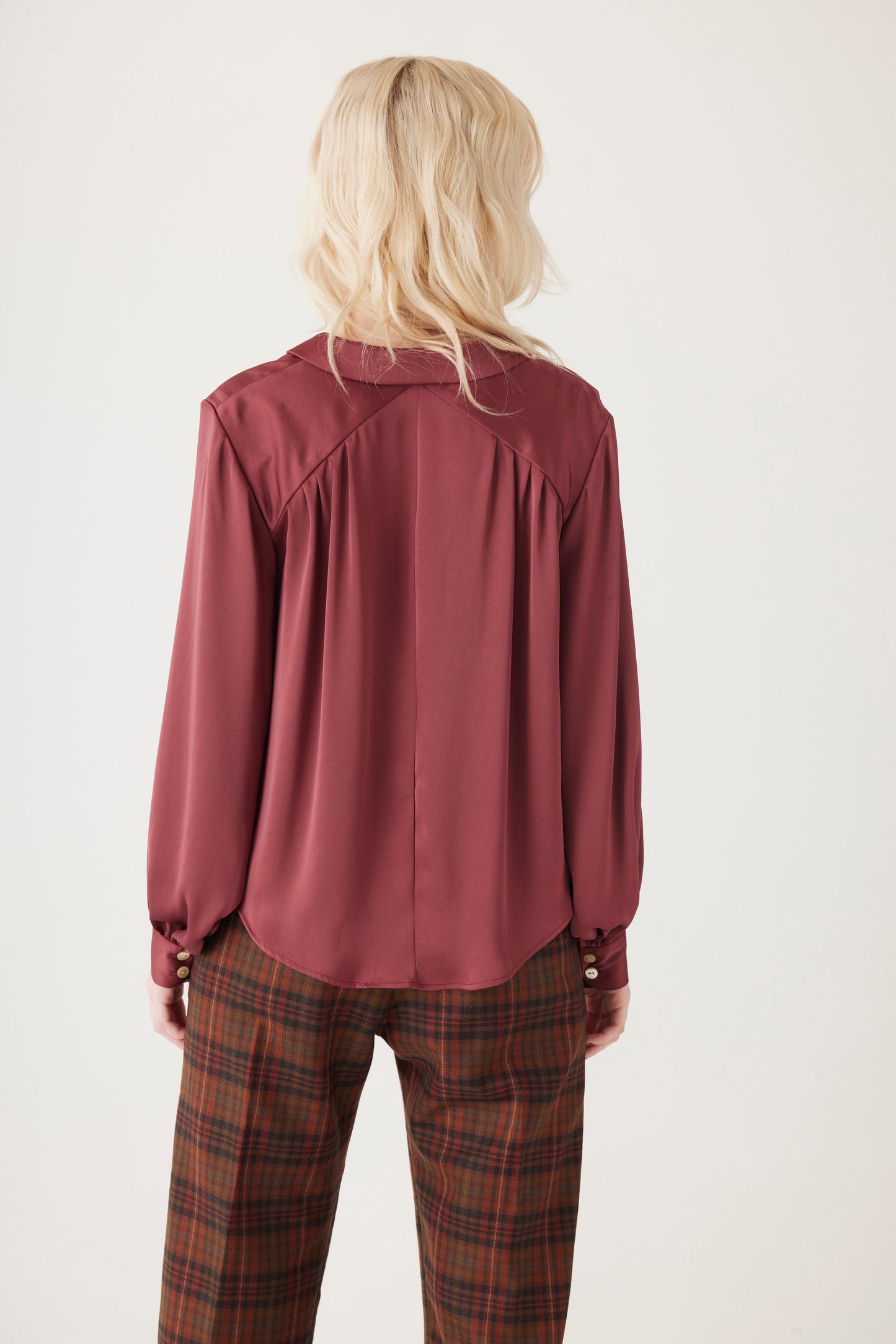 Rose Blouse in Japanese Charmeuse Tops CHRISTINE ALCALAY