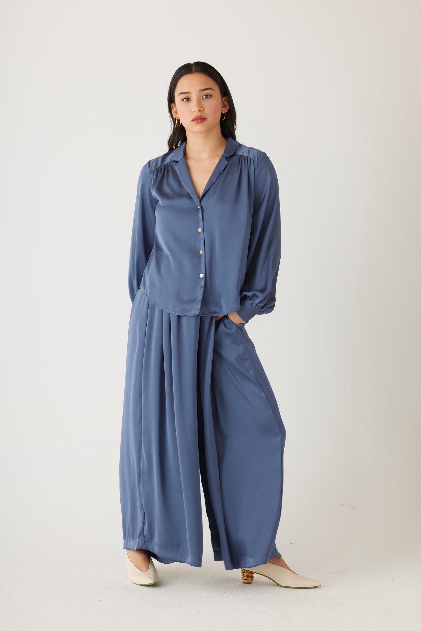 Rose Blouse in Japanese Charmeuse Tops CHRISTINE ALCALAY