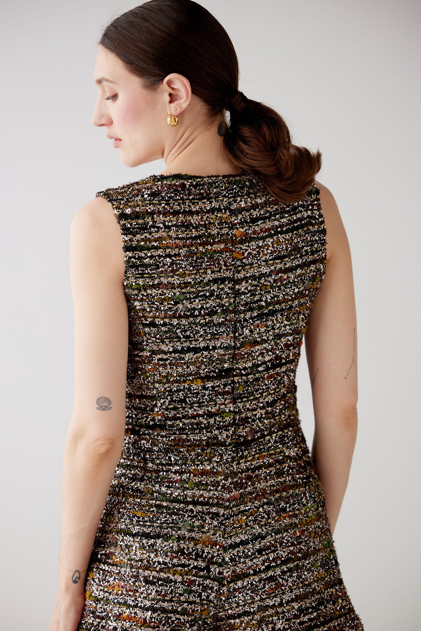 Sophie Top in Tinsel Boucle Tweed Tops CHRISTINE ALCALAY