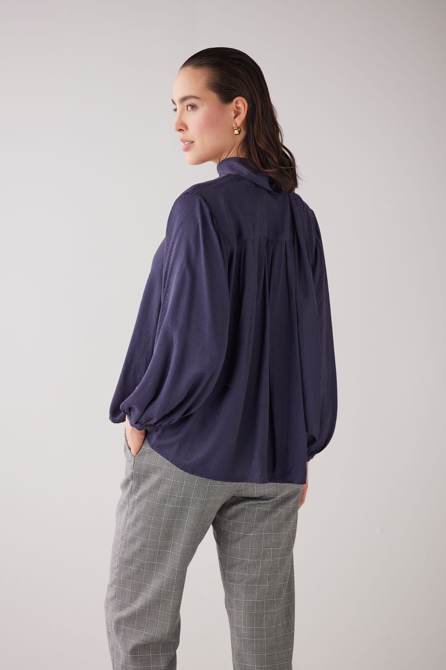 Trish Blouse in Leopard Jacquard Tops CHRISTINE ALCALAY