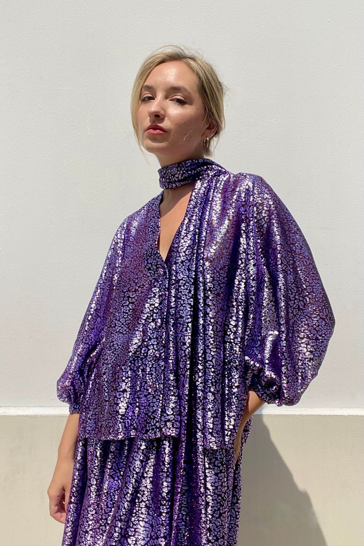 Trish Blouse in Metallic Tops CHRISTINE ALCALAY
