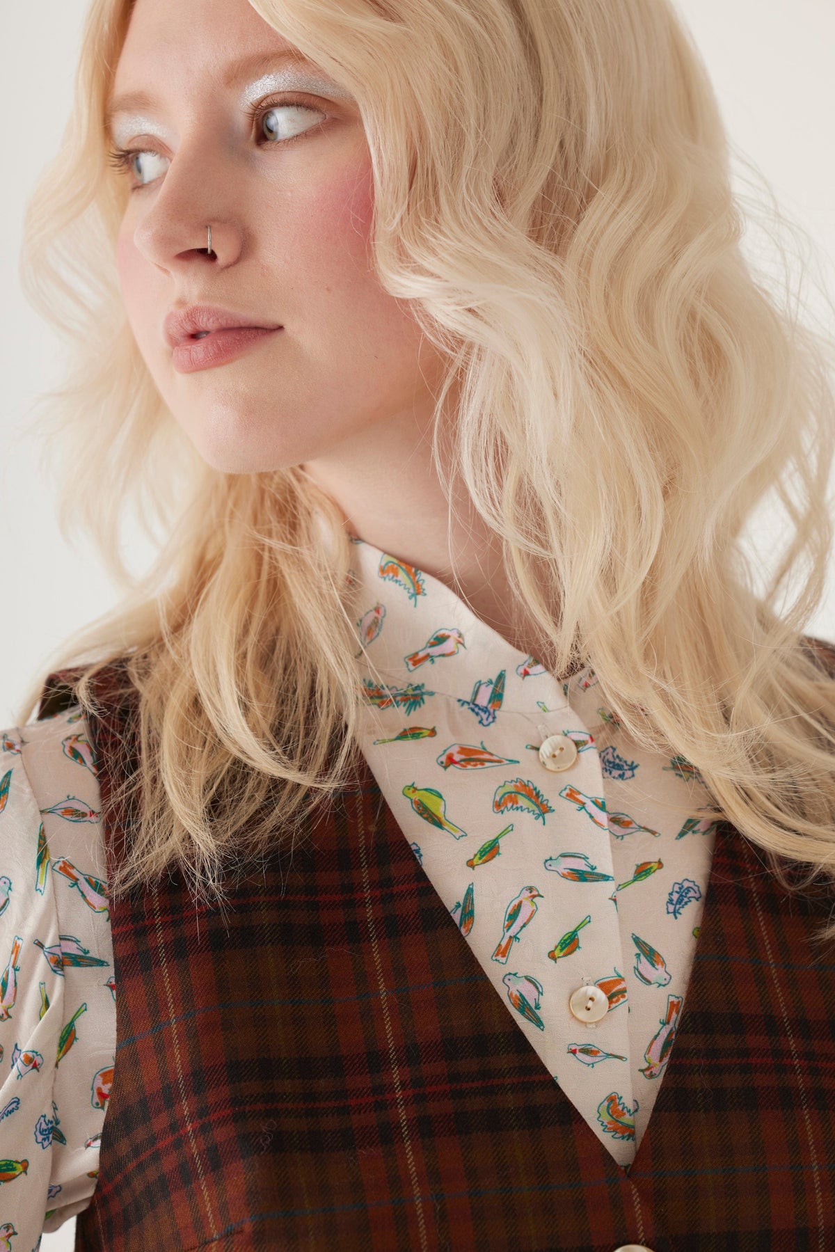 Diane Wool Vest in Fireside Plaid Vests CHRISTINE ALCALAY - 5