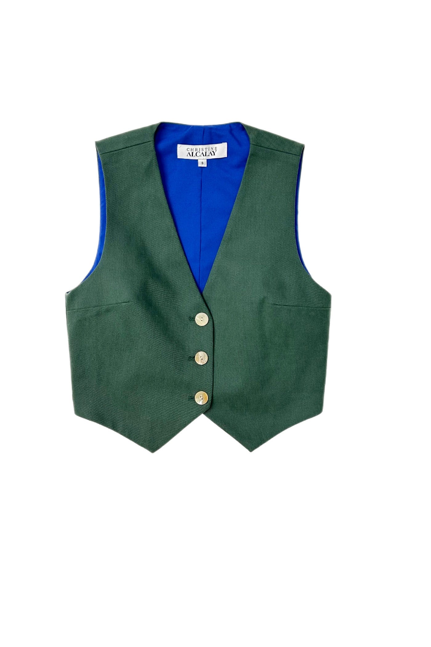 Diane Vest in Cotton Twill Vests CHRISTINE ALCALAY