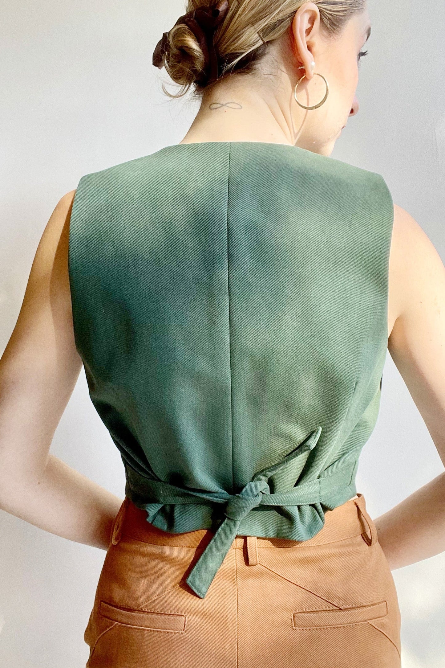 Diane Vest in Cotton Twill Vests CHRISTINE ALCALAY