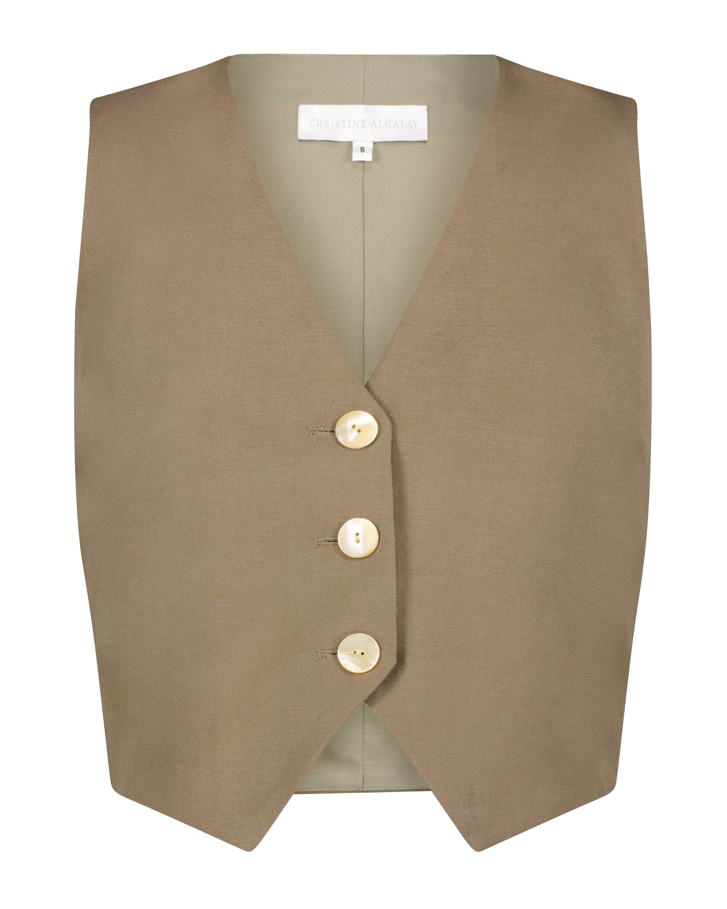 Diane Vest in Linen Blend Vests CHRISTINE ALCALAY
