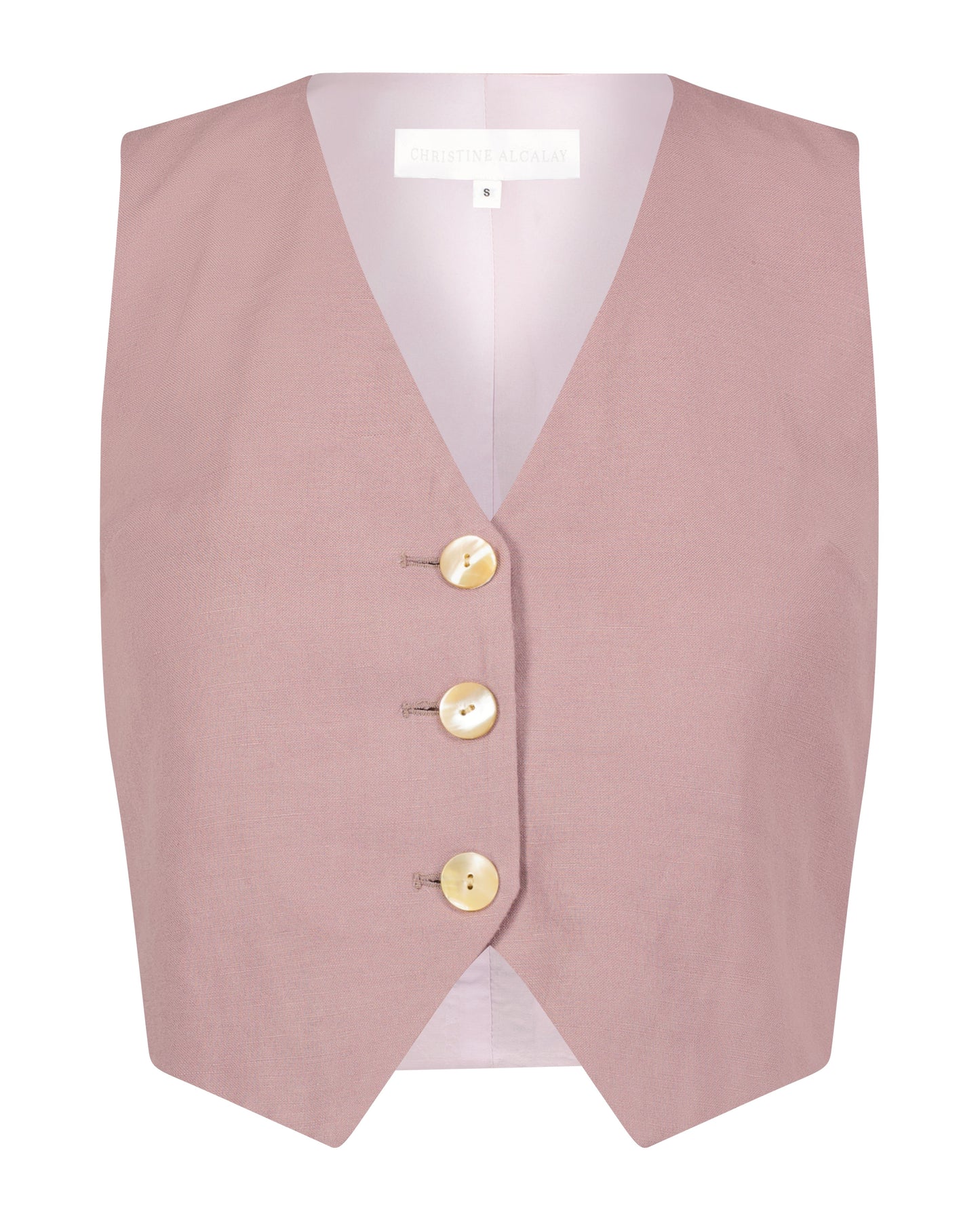 Diane Vest in Linen Blend Vests CHRISTINE ALCALAY
