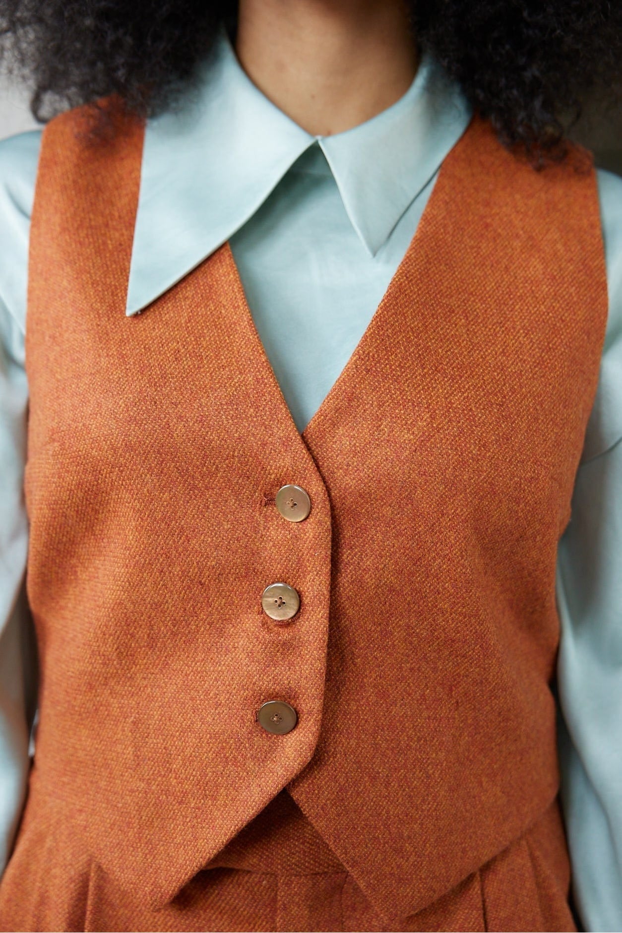 Diane Vest in Wool Tops CHRISTINE ALCALAY