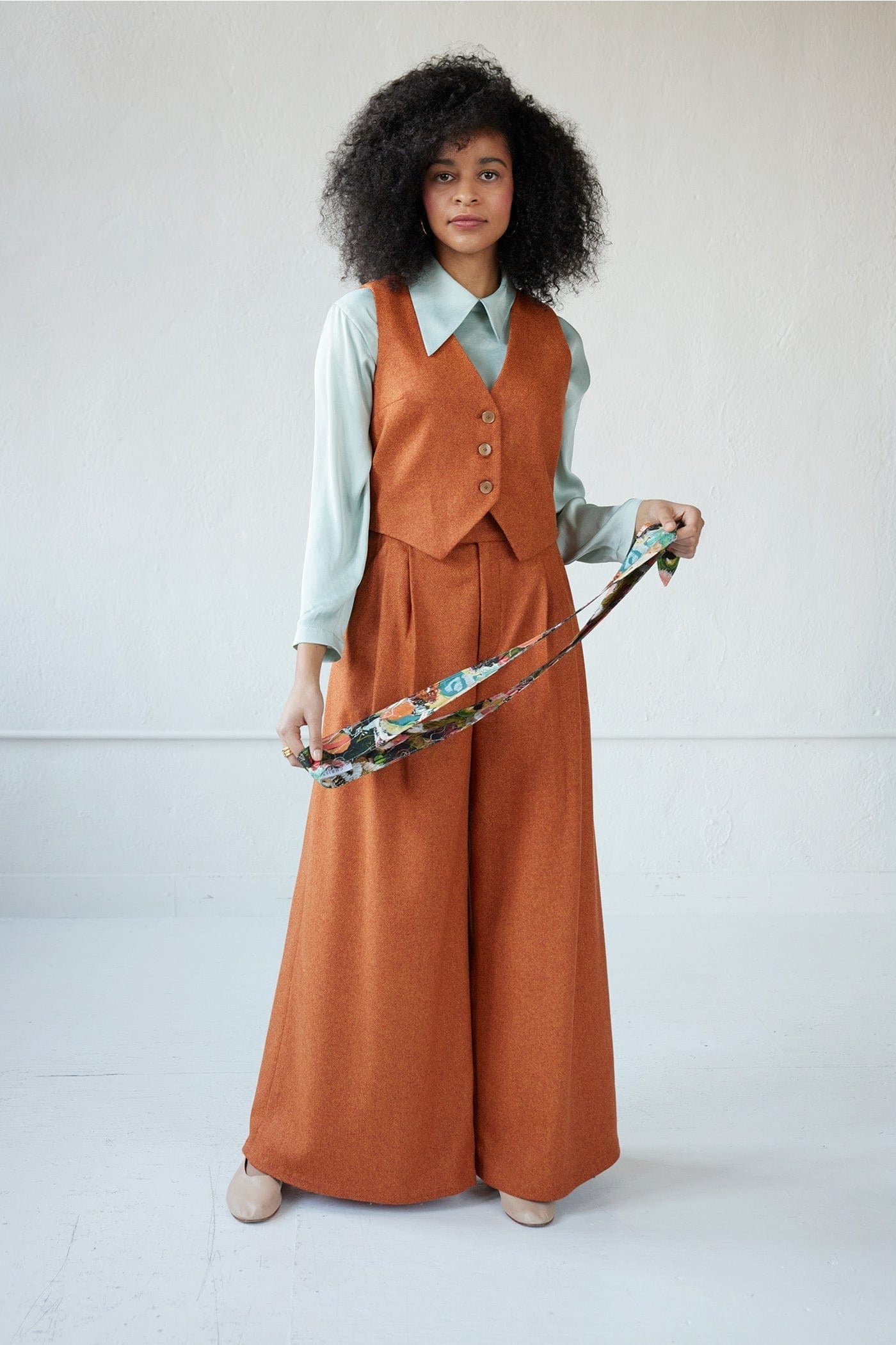 Diane Vest in Wool Tops CHRISTINE ALCALAY Marmalade Extra Small
