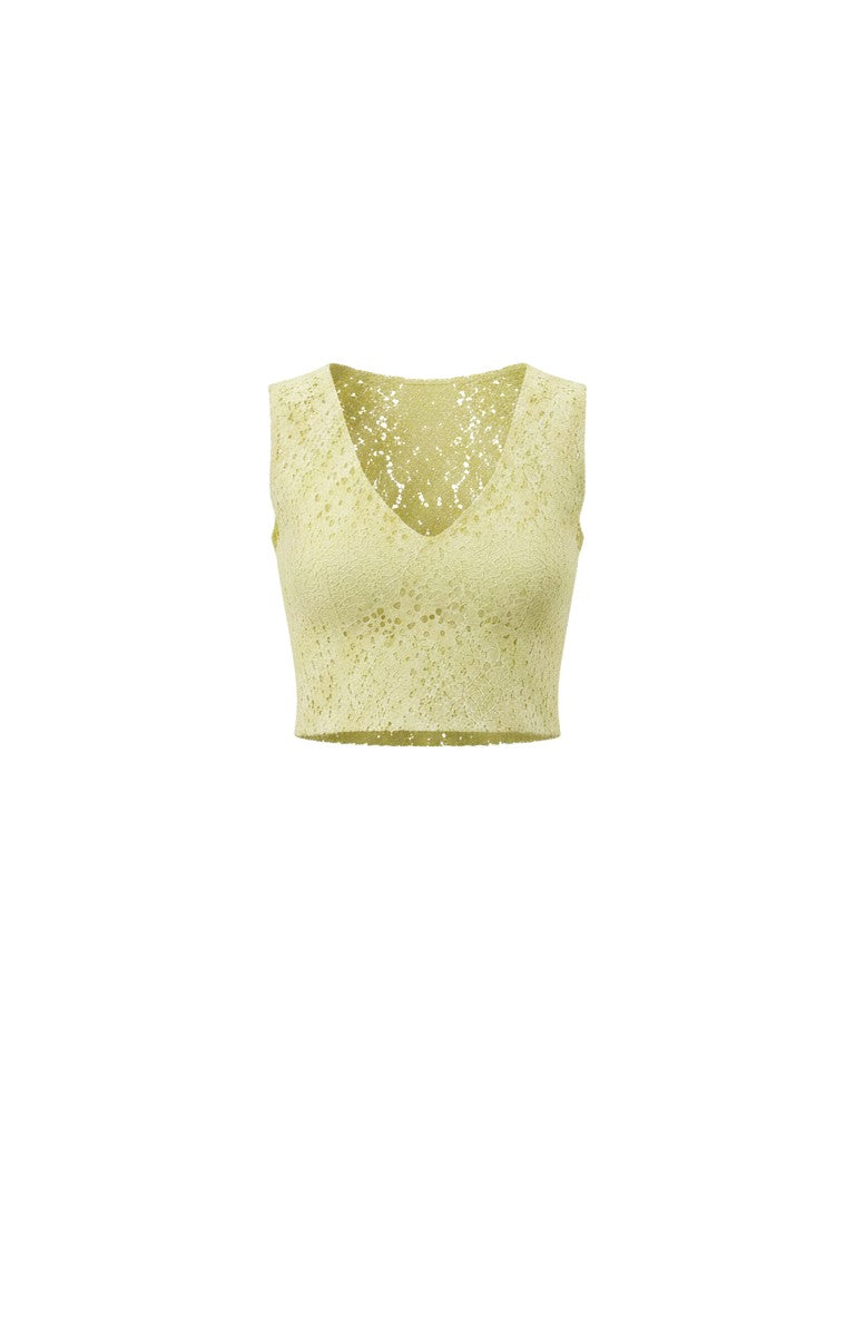 Sophie Top in Limoncello Yellow Corded Lace Tops CHRISTINE ALCALAY - 5