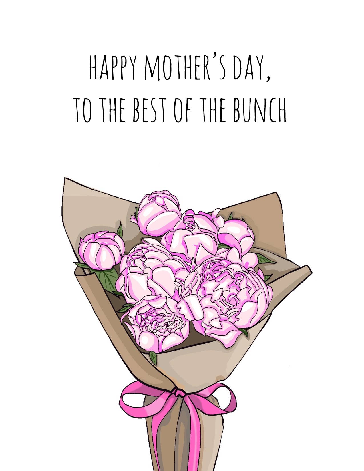 Mother's Day Best Peonies Cards Noted By Copine