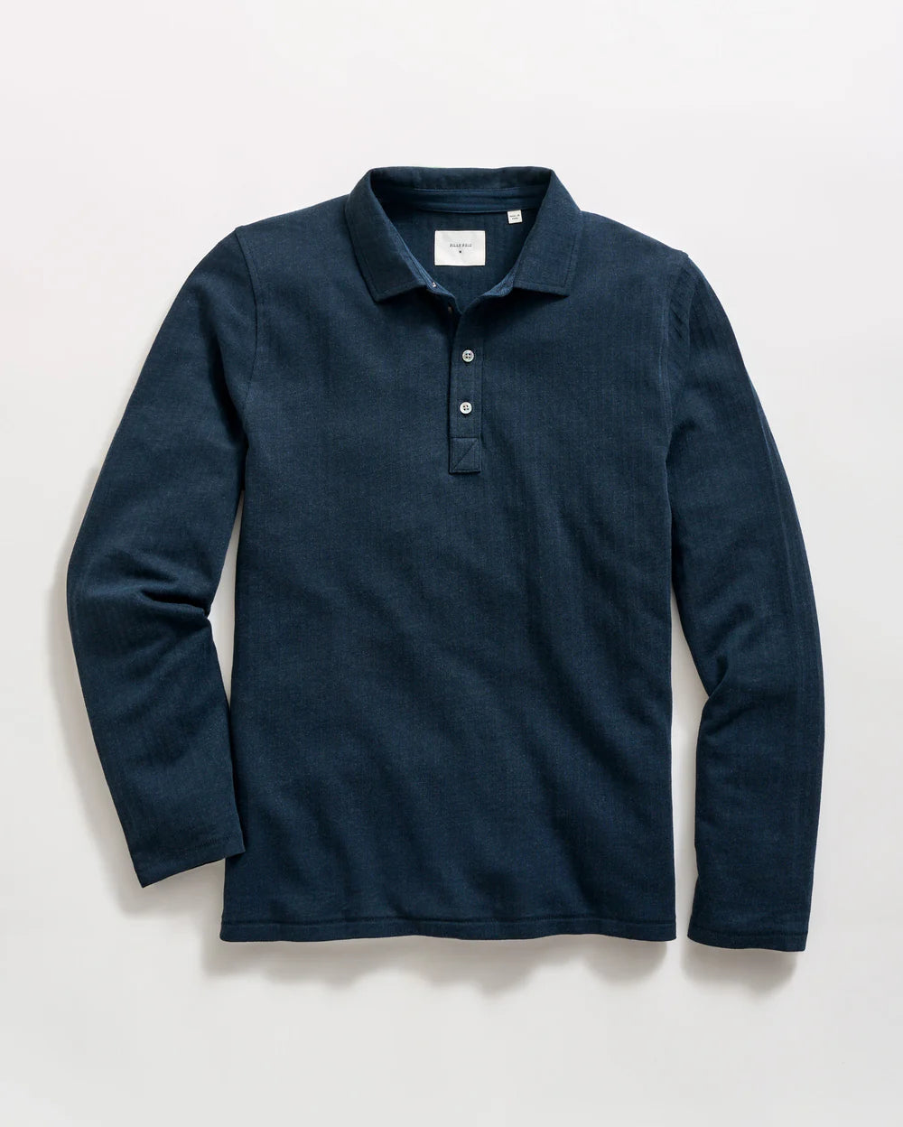 Long-Sleeve Herringbone Polo