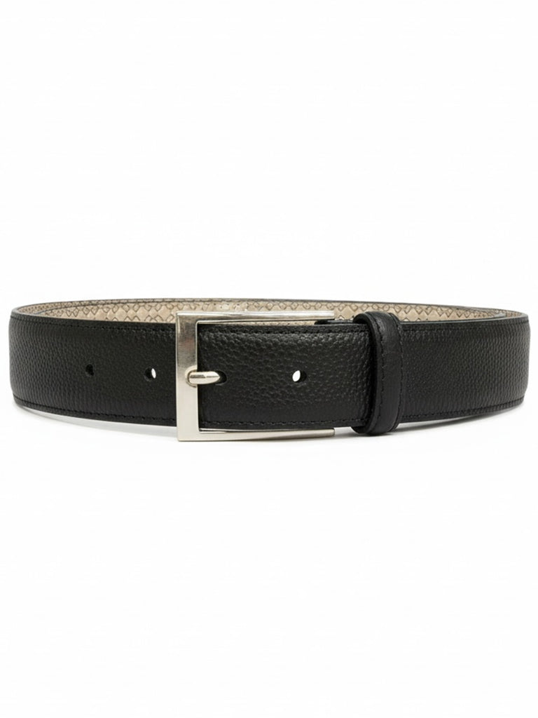 Pebbled Square Buckle Belt