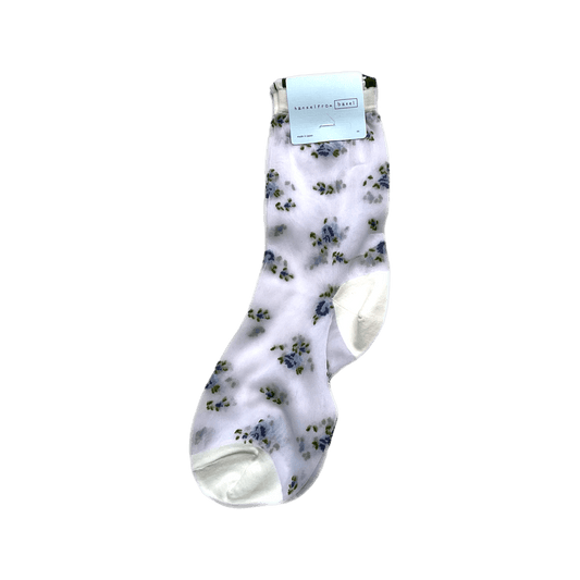 Ashley Floral Sheer Crew Socks Socks Hansel from Basel