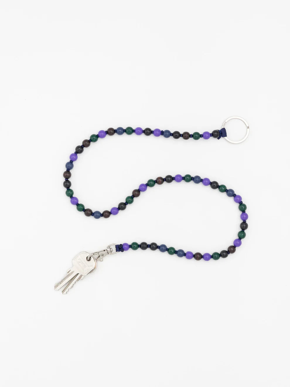 Small Bead Long Keychain Accessories Ina.Seifart Black Mix