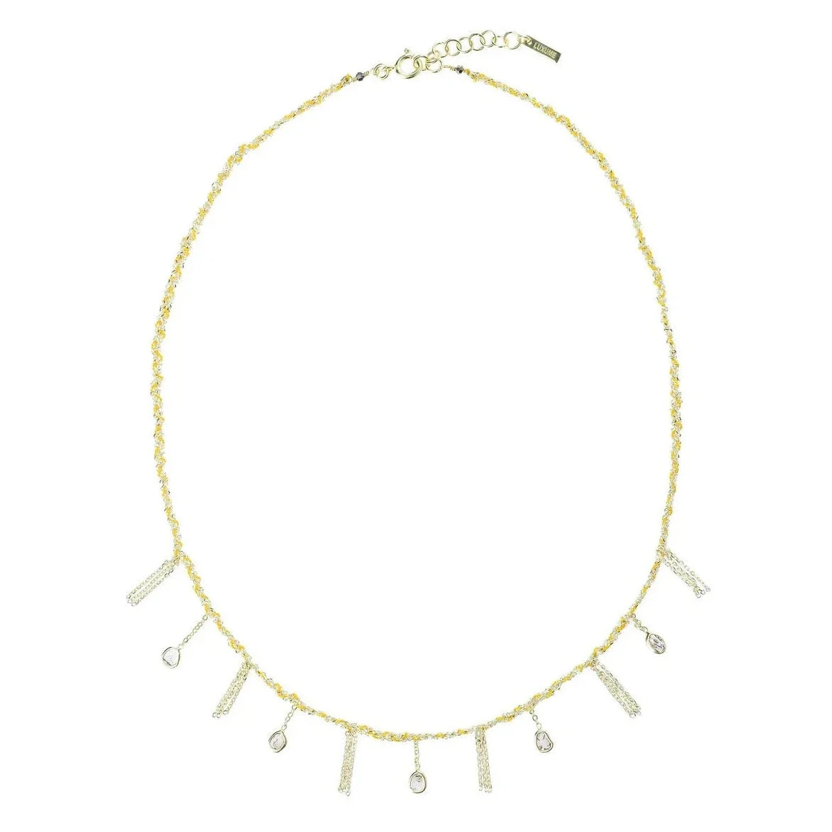 N° 607 Necklace in Gold Grey Jewelry Marie Laure Chamorel