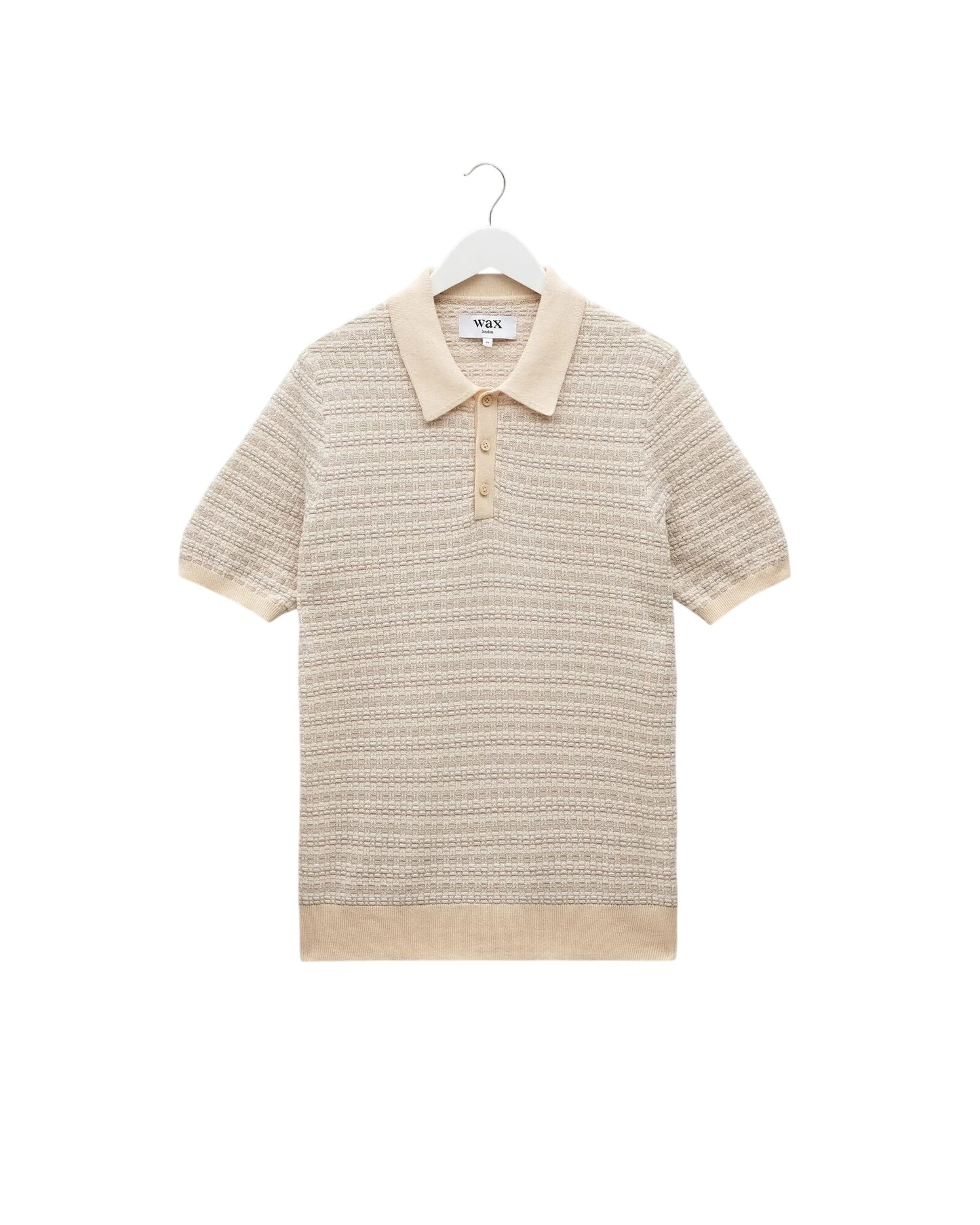 Naples Mini Geometric Knitted Polo Polos Wax London Natural S