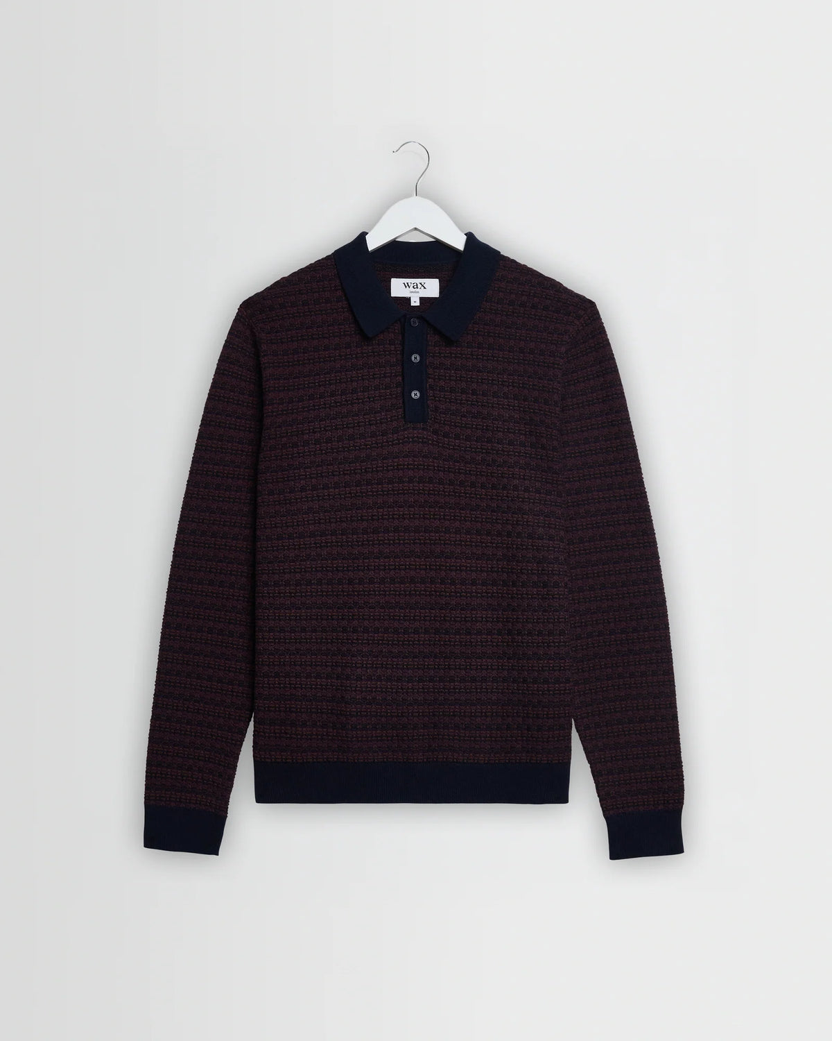 Oban L/S Polo Polos Wax London Brown/Navy S - 3