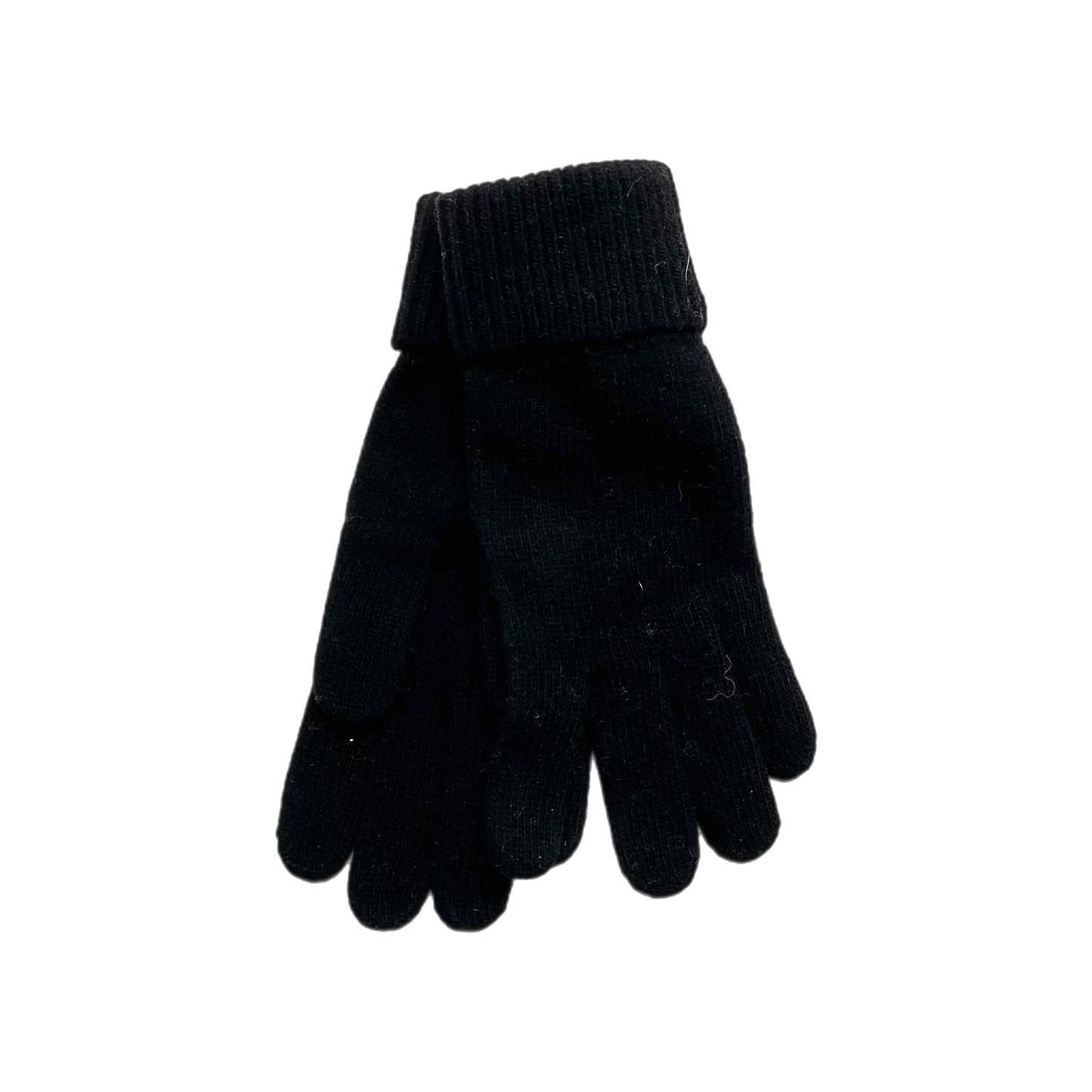 Cashmere Ribbed-Cuff Gloves Accessories Portolano BLACK