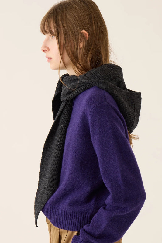 Zora Merino Wool Hooded Scarf Scarves DEMYLEE New York