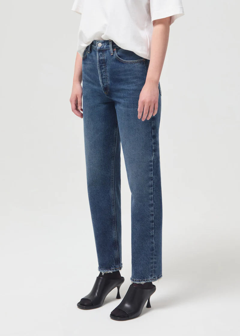 90's Pinch Waist High Rise Straight Jeans Agolde Range 25