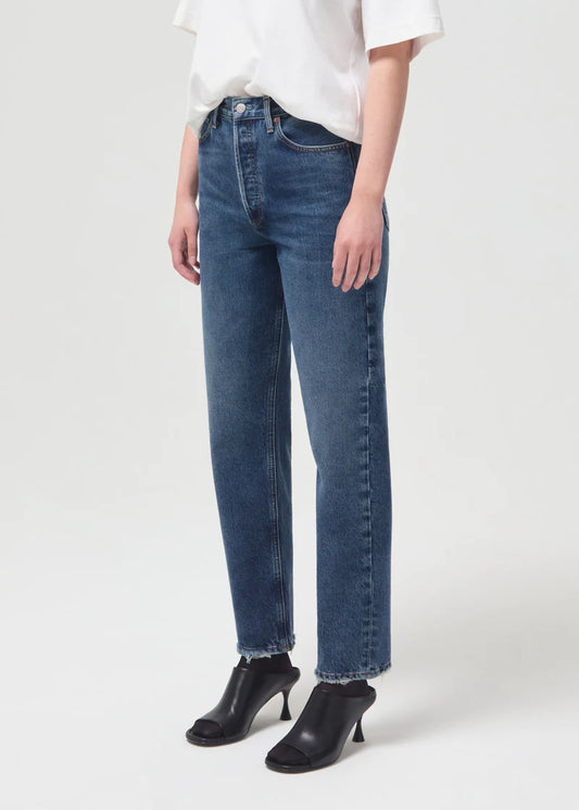 90's Pinch Waist High Rise Straight Jeans Agolde Range 25